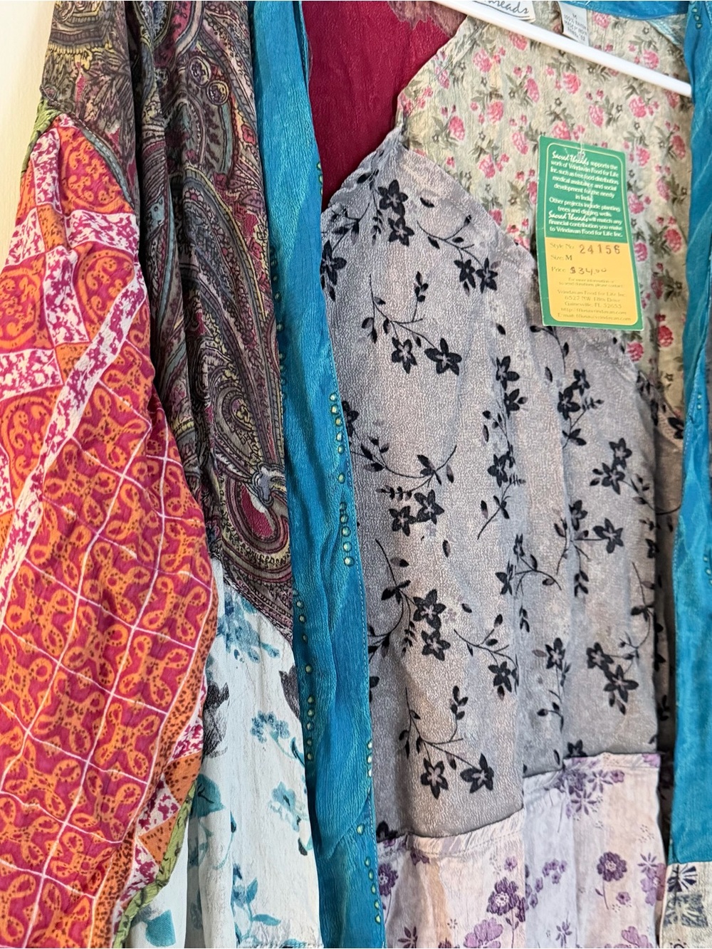 Sacred Threads Multicolor Patchwork Kimono Duster - Picture 3 of 4